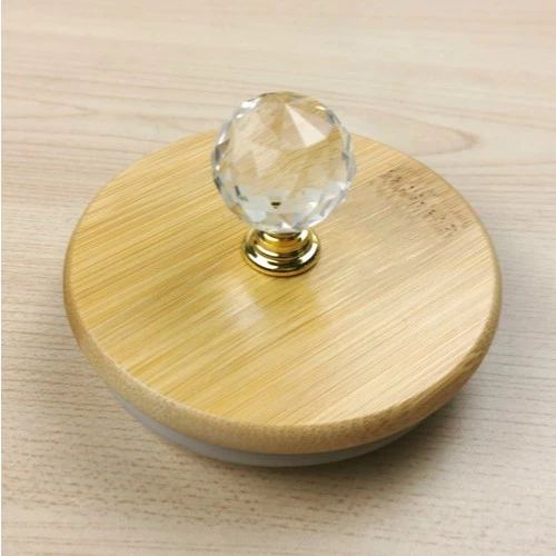 Conjunto Potes de Vidro com Tampa Bambu Cristal Porta Mantimentos Cozinha 3 Peças - Imagem 4