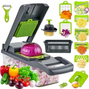 Fatiador Ralador 16 em 1 Profissional de Cozinha em Aço Inoxidável Multifuncional para Legumes Frutas e Verduras