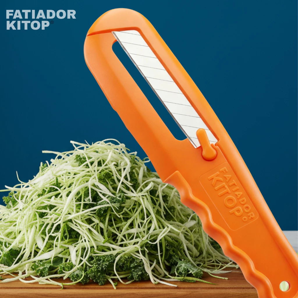 Fatiador Couve Legumes Cortador Kitop Prático Picador Fino - Imagem 2