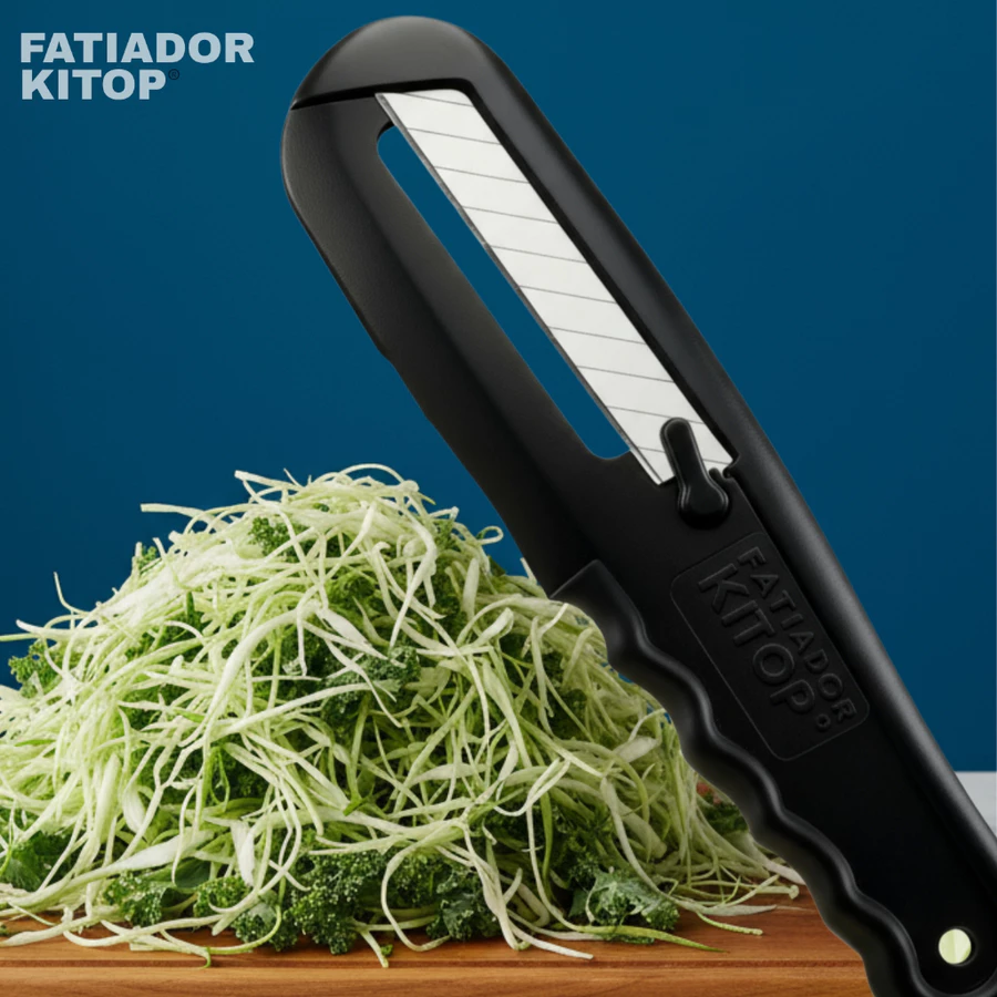 Fatiador Couve Legumes Cortador Kitop Prático Picador Fino - Imagem 4