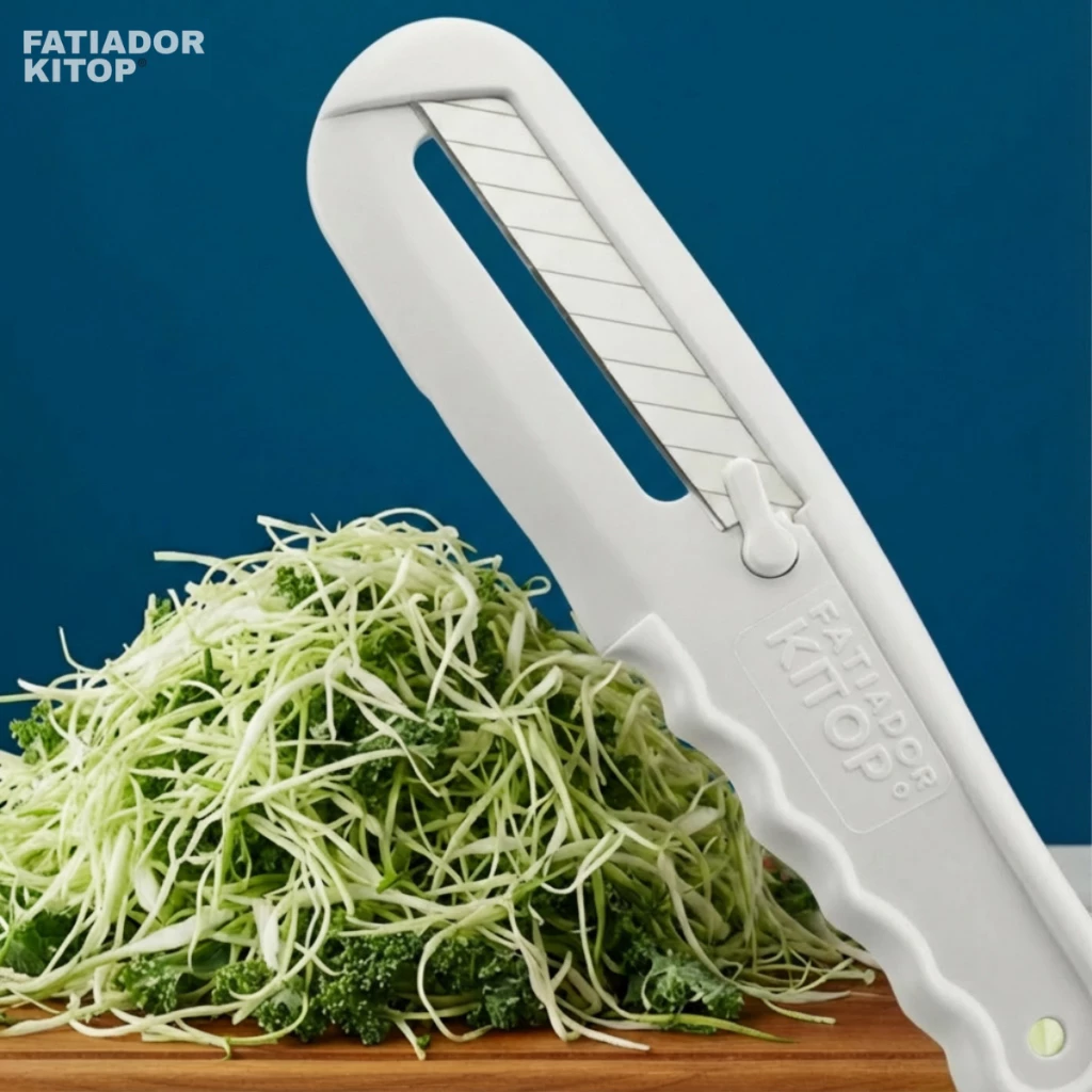 Fatiador Couve Legumes Cortador Kitop Prático Picador Fino - Imagem 5