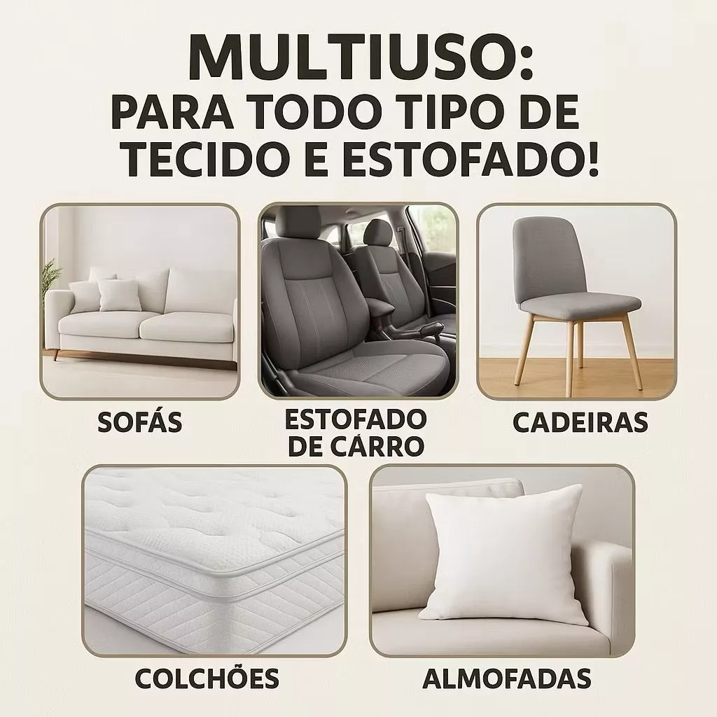 Espuma Spray Zip Clean 300ml Limpa a Seco Sofá, Estofado, Banco de Carro Limpeza Profunda - Imagem 4